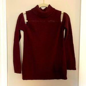 Burgundy open-shoulder sweater size Medium